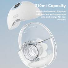 1pc 210ml Wearable Electric Breast Pump 4 Modes Inverter Mode 36 Settings Per Mode Low Noise Anti-Spill Design - Multicolor - View 9