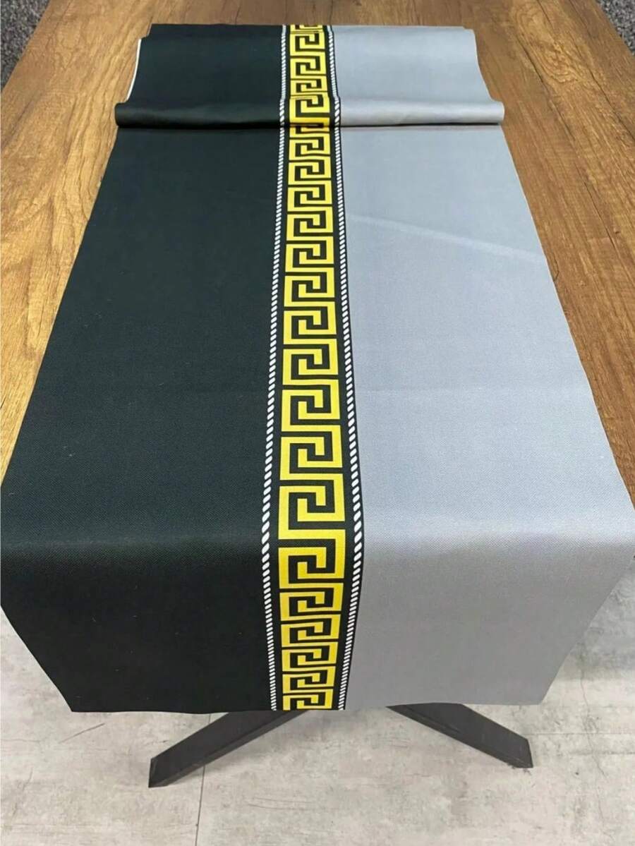 Made In Turkey - Elegant Table Runner 40x140 Cm – Modern Dining Table Decoration - Black - View 1