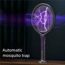 OBOVAY 6-In-1 Rechargeable Electric Mosquito Swatter, With Telescopic Handle, Electric Fly Swatter, Insect Repellent, Indoor Insect Repeller, Fly Repeller, Fruit Fly Repeller, Mosquito Repellent, 1200mAh - Multicolor - View 4