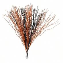 7pcs Artificial Glitter Berry Decor, Halloween Black Glitter Decoration, Orange DIY Gold Powder Crafts Home Decor - Multicolor - View 6