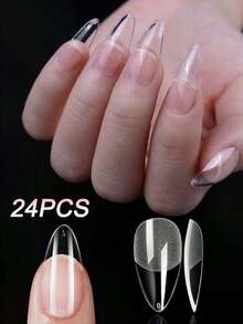 240片/12种尺寸半哑光杏仁形DIY美甲贴纸，可根据您的喜好设计，非常适合家庭和美甲沙龙使用，女士美甲护理必备品，美甲用品，增添甜美气息（240/192/144/120/24片） - 半磨砂 - 查看 13