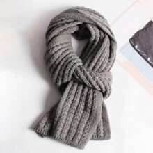 1 Stück gestrickter Schal für Frauen, vielseitiger, dicker warmer Schal, hochwertige unisex Halswärmerin mit zufälligen Logos, geeignet für Herbst/Winter