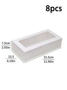 4pcs/8pcs 2/4/6/12 Cavity Cupcake Boxes With Clear Window, Muffin Cups, Pastry, Dessert, Tart, Mousse Cake, Bakery Packaging For Afternoon Tea - Multicolor - View 17