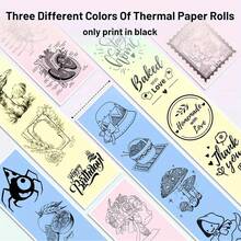 10 Rolos de Papel Térmico Autoadesivo Mini, 57 x 25mm, para Anotações de Estudo, Trabalho, Fotos, Memorandos, Compatível com Impressoras Portáteis Mini