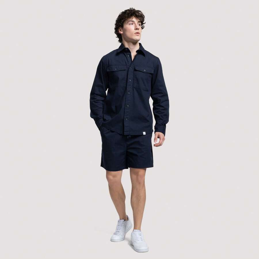 GI Drawstring Navy Shorts - Navy Blue - View 1