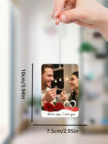 1pc Personalized Father's Day Blessings Car Air Fresheners Hanging Scented Felt Cards For Car. Custom Air Rectangle Fresheners With Picture And Text ,Custom Photo Text Air Freshener For Car Wardrobe Bathroom Hanging Ornaments. - Multicolor - View 11