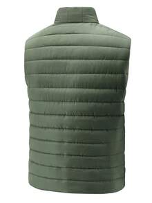 Gilet spesso da uomo per attività all'aperto, giacca smanicata casual con collo alto, per primavera e autunno