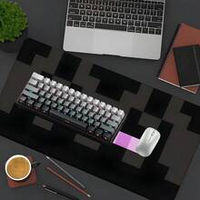 35.4x15.7 Inch Funny Cartoon Monster Gaming Mouse Pad, Extended Desk Mat With Stitched Edges, Non-Slip Rubber Base, Suitable For Home Office Decor, Multifunctional Desk Pad, Perfect Gift For Men And Women - Pixel Design - View 3