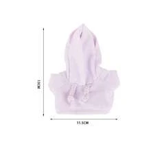 【仅衣服】17cm拉布布盲盒衣服卫衣玩偶配饰Labobo马卡龙毛绒玩偶挂饰娃娃衣服卫衣拉布布专用毛绒玩偶 - 彩色 - 查看 3