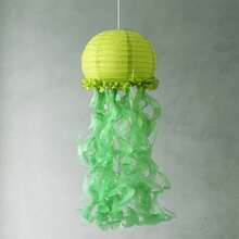 Hanging Jellyfish Paper Lanterns Under The Sea Decorations For Birthday Baby Shower Ocean Themed Party Supplies - 綠色 - 查看 2