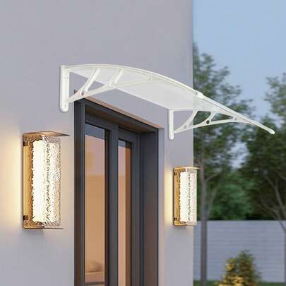 Bazargame Door Awning Canopy Outdoor Window Rain Shelter Cover Waterproof Door Canopy Awning Fabric, Manual Window Awning Canopy Garden Outdoor Shelter For Window, Porch And Front Door Patios