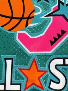 Men's Basketball Jersey 23 Green Embroidered Casual Sports Vest Round Neck Sleeveless Training Suit - Green - View 3