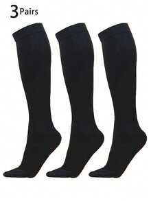 1 双 Copper Wellow 压缩袜 女士 男士 15-20 毫米汞柱及膝孕妇护士孕妇医疗可爱运动金色贴合骑行袜 女士成人支撑袜循环长款女士运动袜，适合健身房，秋季