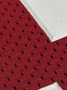 Men's Baseball Jersey 14 Red Button-Down Embroidered Sports T-Shirt Gym Clothes Men Basic T Shirt - 紅色 - 查看 5