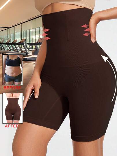 2025 New Women's High Waist Shapewear Panties, Suitable For Daily Running, Sports, Yoga, Training, With Abdomen Slimming, Butt Lifting, Shaping Functions. Anti-Chafing, Non-Rolling, Waist Cinching, Butt Lifting Leggings, Fitness Shaping Shorts.
