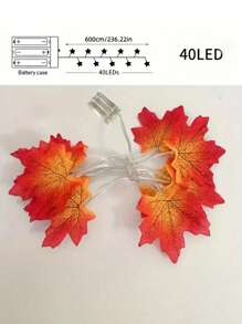 LED 枫叶灯串 8 种照明模式秋季家居装饰枫叶花环带灯电池供电灯串，感恩节万圣节秋季装饰室内户外秋季万圣节装饰灯家居装饰派对装饰万圣节装饰房间装饰万圣节花园装饰礼物仙女