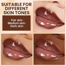 Lip Liner And Gloss Set, Dark Brown Plumping Lip Liner Lip Pencil Moisturizing Lightweight Lip Gloss Lip Combo, High Shine Glossy Lip Tint Lip Stain Makeup Long Lasting Lip Care For Women - 04 中棕色 - 查看 7