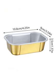 Thickened Aluminum Foil Box, Baking Aluminum Foil Paper Box, Air Fryer Tin Foil, Aluminum Foil Bowl, Pudding Cup, Oven, Basque - Metal Foil Paper Cupcake Liner, Suitable For Cheesecakes And Party Use. - Multicolor - View 13