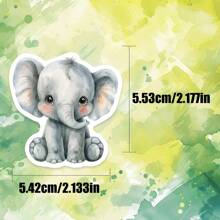 50 buc autocolante drăguțe cu animale în acuarelă, personalizate, artizanat, scrapbooking, pentru sticle de apă, cutie de șervețele, raft, tabletă, husă de telefon, chitară, valiză, cască, frigider, scrapbooking, aplicații decorative autoadezive, finisaj mat, excelent pentru cadouri de sărbători!