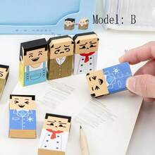 1/3/24pcs Creative Funny Bald Guy Novelty Erasers, Student Rewards Gifts For Children's Day, Christmas, Amusing Office Supplies For Late Night Studying,For School Supplies,Back To School - Multicolor - View 7