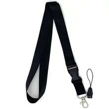 1 套可拆卸挂绳带卡夹，垂直双面防水透明 PVC 证件夹，适用于办公室、学校、游轮卡、钥匙，黑色，用于学校用品，返校