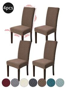 1pc/2pcs/4pcs/6pcs/30pcs Brown Jacquard Diamond Chair Cover, Dustproof And Stain-Proof, Classic And Simple Chair Cover, Suitable For Chairs In Living Room, Bedroom, Kitchen, Etc. - Multicolor - View 23