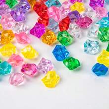 1/50/100 件塑料海盗金币、海盗宝石、宝藏珠宝假币，适用于海盗主题冒险、万圣节派对用品、秋季、圣诞节 - 彩色 - 查看 9