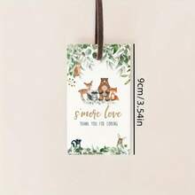 20 pièces Étiquettes de Smores de forêt, Étiquettes de faveurs de bébé de forêt - Multicolore - Voir 2