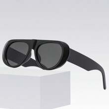 1 Pair Oversized Retro Fashion Glasses, Simple & Fashionable, Versatile Unisex Design