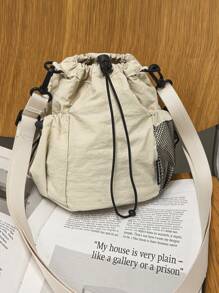 女士斜挎水桶包，全新简约百搭设计，时尚小巧，适合外出旅行，可装手机、钥匙、水瓶，度假必备 - 彩色 - 查看 17