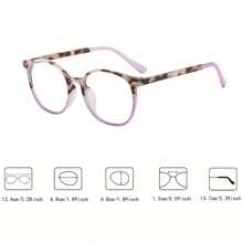 HAITONGCR Fashionable Women's Reading Glasses, With A Dual Color Splicing Round Frame That Is Versatile And Suitable For Daily Use Such As Watching Mobile Phones, Computers, And Going Out. Comes With Glasses Case And Glasses Cloth - 透明色 - 查看 3