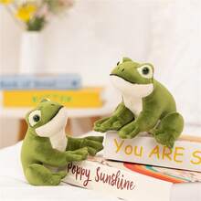 12厘米/4.72英寸仿真坐姿青蛙玩偶毛绒玩具，柔软蓬松的填充动物，特殊房间装饰，儿童生日礼物，派对装饰，感恩节，圣诞节礼物 - 綠色 - 查看 4