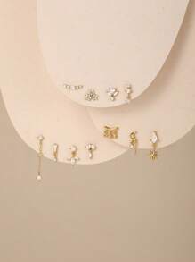 1 buc cercei din argint sterlin 925 cu model stea și lună pentru femei, cu spate plat, Helix, cartilaj, cadou pentru sezonul școlar, pentru petrecerea ei de nuntă, bijuterii fine