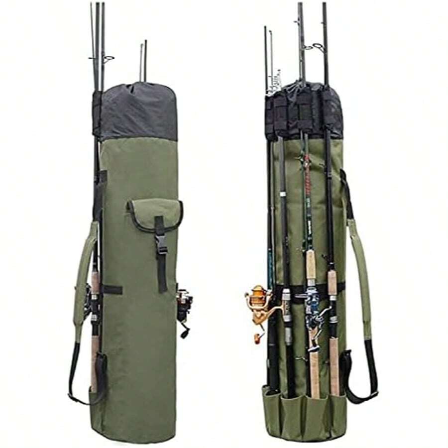 Outdoor Fishing Bag Multifunctional Fishing Rod Bag Sea Rod Fishing Tackle Storage Bag Shoulder Bag - Green - View 1