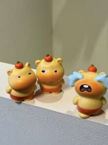 可爱水豚盲盒 - 超甜水豚露露创意表情符号收藏毛绒公仔，可爱卡通树脂小雕像装饰，居家/办公桌 & 生日/情人节派对收藏品