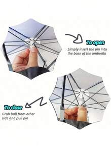 1 pezzo Cappello ombrello senza mani - Fascia elastica per ombrello con protezione UV adatta per campeggio, pesca, escursionismo e attività all'aperto | Attrezzatura portatile e leggera per la protezione dal sole