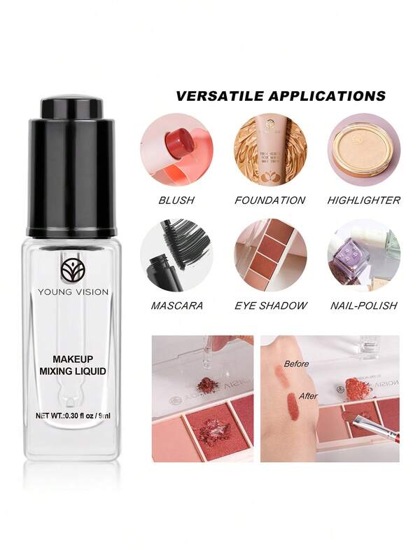 1PC/2PCS Cosmetic Mixture Essence Liquid Eyeliner Cream Powder Powder Blusher Nail Polish Eye Shadow Coloring Diluent