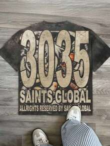 Kuku Boy Multiple Skulls Printed (180g Pure Cotton T-Shirt) Cotton T-Shirt - Soft And Breathable, 100% Pure Cotton Fabric - Comfortable And Energetic Summer Street Style Short Sleeved T-Shirt, Cool Design Retro Summer Men's Daily Wear T-Shirt - 黑色 - 查看 4