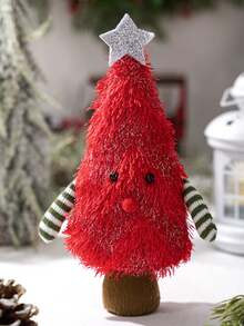 1pc Supplies Creative Christmas Tree Shaped ,3D Christmas Tree Desktop Decoration Tree Ornament Plush Creative, Festival Gift Suitable For Daily Home Decoration Festival Decoration,Green Fabric Holiday Decor For Home, Living Room, Windows - No Electricity Needed, Perfect For Christmas, New Year, Winter & Tailgate Parties,Christmas Decoration Christmas Decorations Room Decor