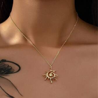1 pièce Collier pendentif unisexe avec design de lunettes de soleil vintage, cadeau pour petit ami, cadeau pour les vacances