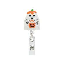 1pc Acrylic Halloween Pumpkin & Ghost Retractable Badge Reel, Suitable For Nurses, Doctors, Staff And Volunteers,For School Supplies,Back To School - Multicolor - View 8