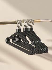 10pcs Anti-Slip Coated Adult Clothes Hangers, Household & Dorm Drying Racks - White - View 14