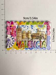 1 pieza Imán de nevera 3D de España, pegatina magnética para refrigerador de recuerdo de viaje para el hogar