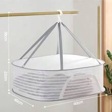 Red plegable multifuncional, cubierta de alimentos anti-viento y anti-mosquitos, deshidratador de alimentos de poliéster con tapa, red colgante portátil para secar pescado y verduras, sin necesidad de electricidad