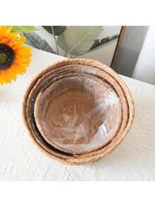 1 chậu trồng cây đan bằng cỏ biển tự nhiên phong cách Bắc Âu mới, chậu cây mây, giỏ hoa trang trí nhà cửa, chậu trồng cây đa năng trong vườn (Kích thước thực tế có thể thay đổi đôi chút) - Nhiều màu - Xem 8