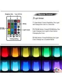 1PC Nightlight Cylindrical Remote Touch Tap Light, LED, Soft Glow, Rechargeable, Adjustable, Energy-Saving, Portable, Durable, Stylish, Indoor, Multi-Scene, Easy-Use, Warm.