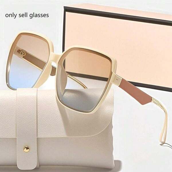 1pc Women Oversized Vintage Elegant Perfect European Style Simple Fashion Glasses For Daily Life Street Snap Suitable For All Face Shapes Accessories