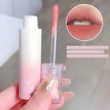 1 Pc Cute Bear Design Matte Velvet Lip Gloss, Everyday Lip Makeup - 彩色 - 查看 5