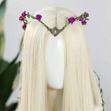 MOSTORY Fairy Flower Crown For Women Floral Elf Circlet With Vine For Renaissance Accessories Halloween Cosplay