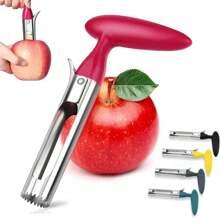 Premium Apple Corer Remover, Stainless Steel Apple Pear Seed Core Tool, Fruit Cutter, Seeder, Slicer Knife, Kitchen Tools For Vegetables
